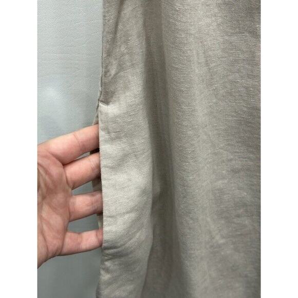 J.Crew Womens Shift Dress Sleeveless Crew Neck Linen Blend Silver Sand Sz 2 NWT - Picture 7 of 14